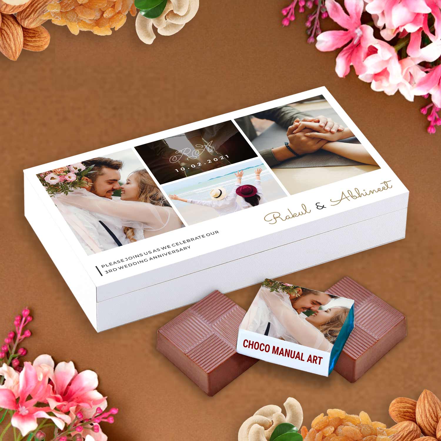Beautiful Personalised Box Customised elegant wooden gift boxes personalized with your name and photo