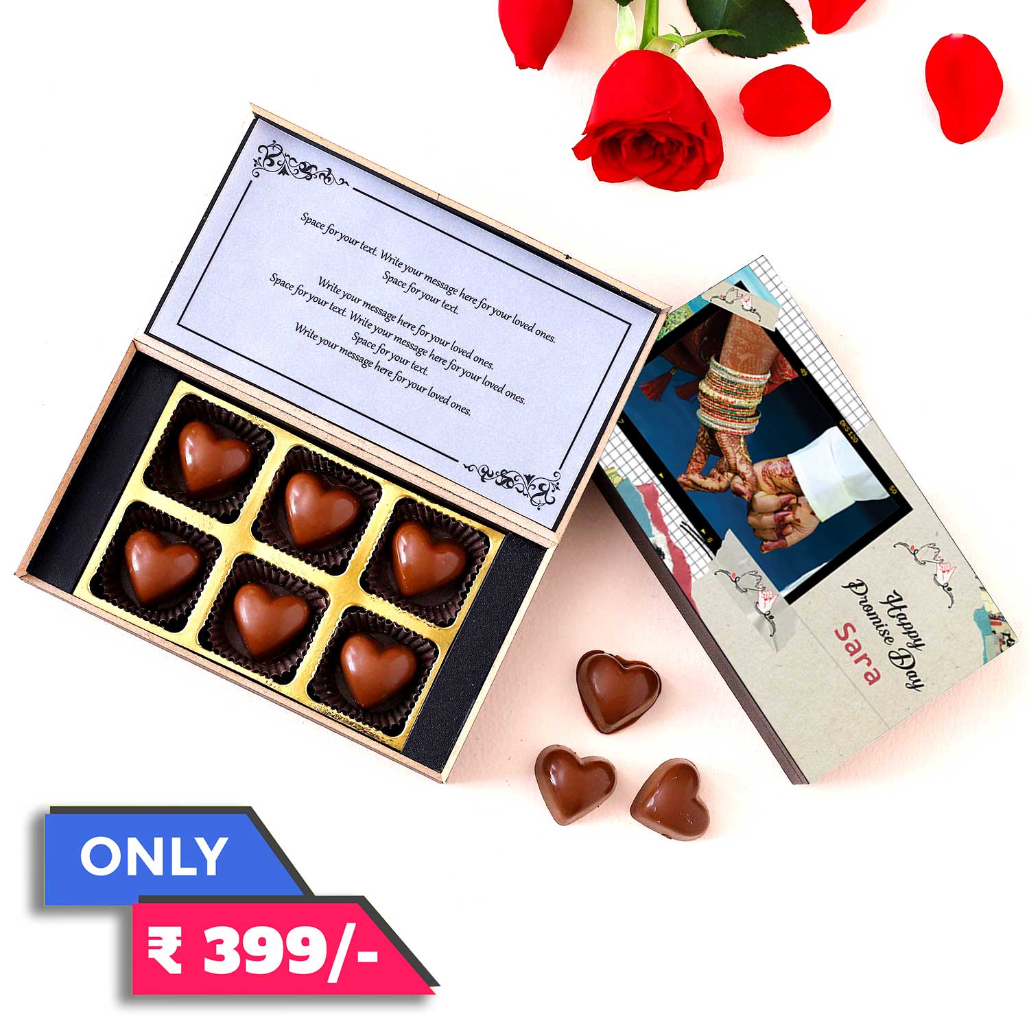 Promise Day Personalised  Chocolate gift I Buy at Choco ManualART