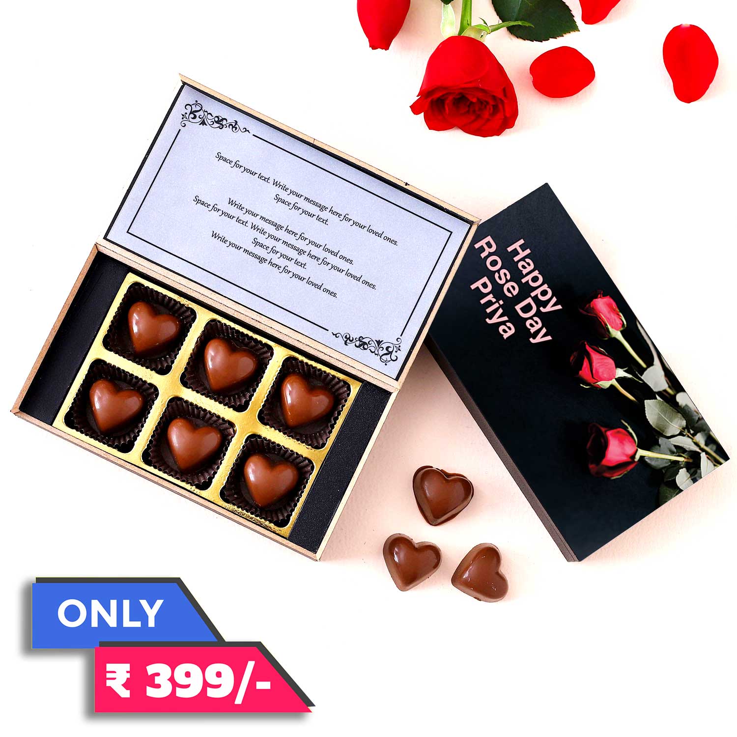 Unique Rose Day Customised Chocolate gift