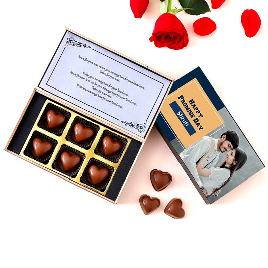 Buy online @399 Promise Day Printed Chocolate with photo/name