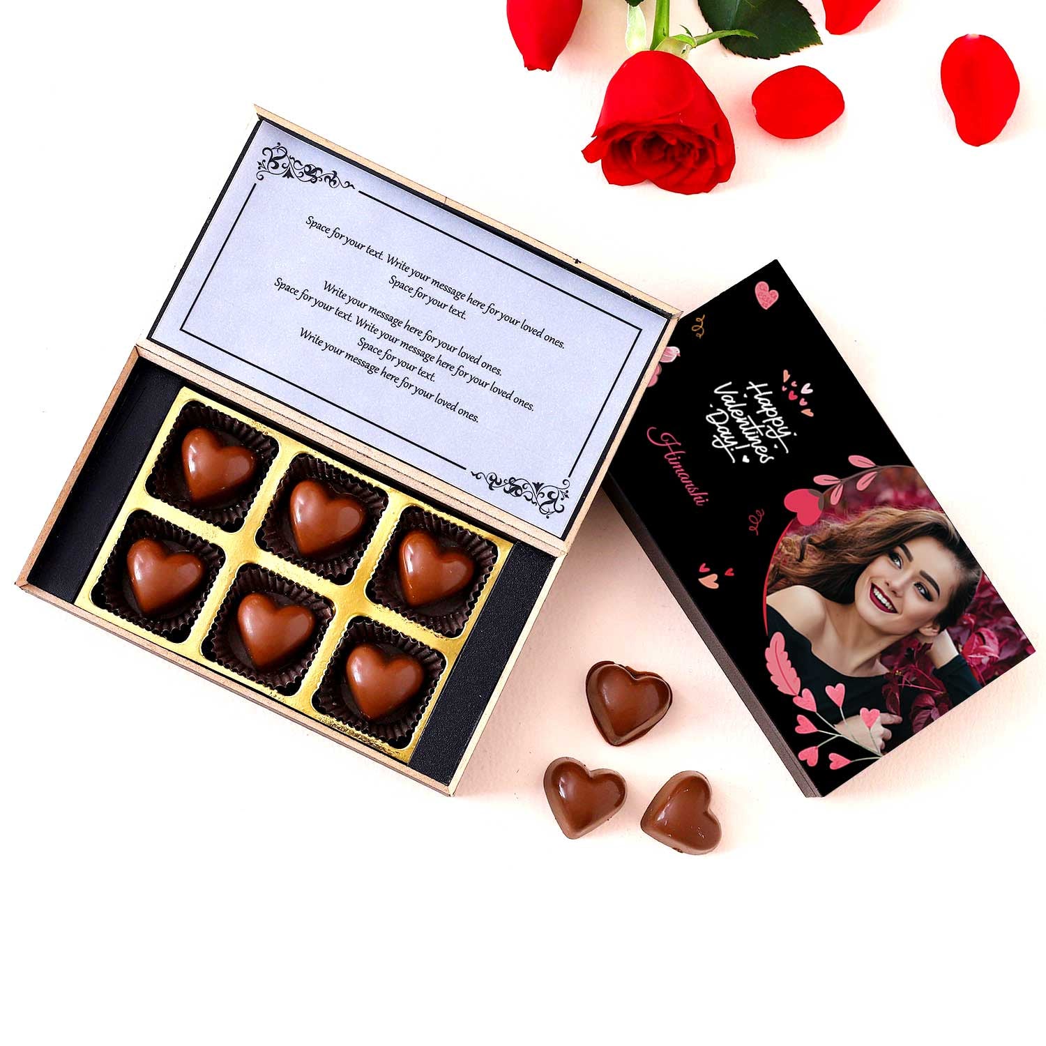 Happy Valentine's Day Personalised Chocolate Gift Box 