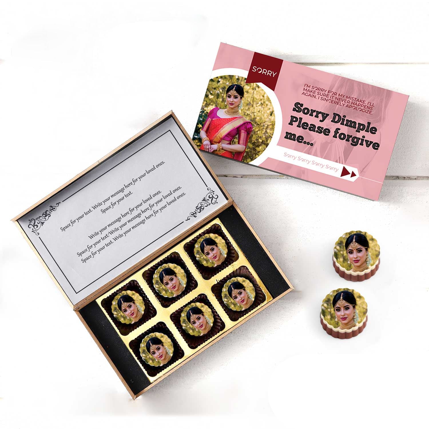 Buy Personalised Chocolate Box Online for SORRY