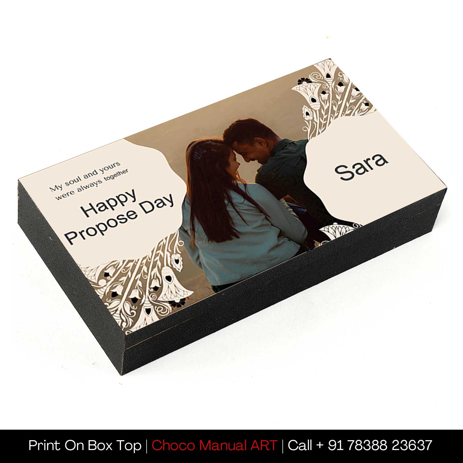Buy @399 online Propose Day Printed Chocolate with photo/name