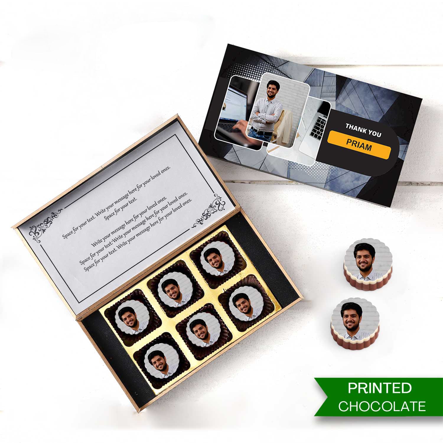 Premium Customised Chocolate Gifts for Thank you - Choco ManualART