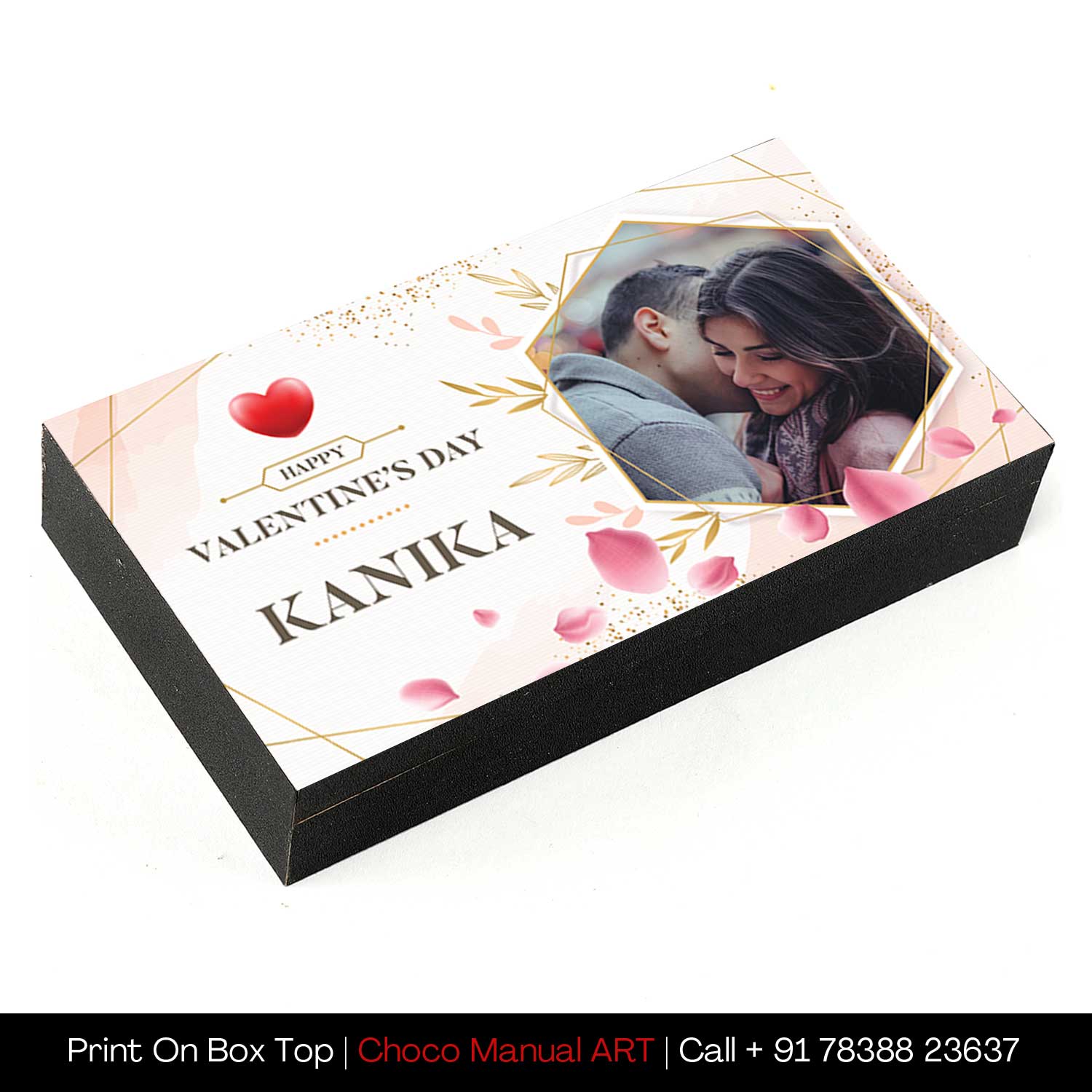Happy Heart Shape Personalised Chocolate Box