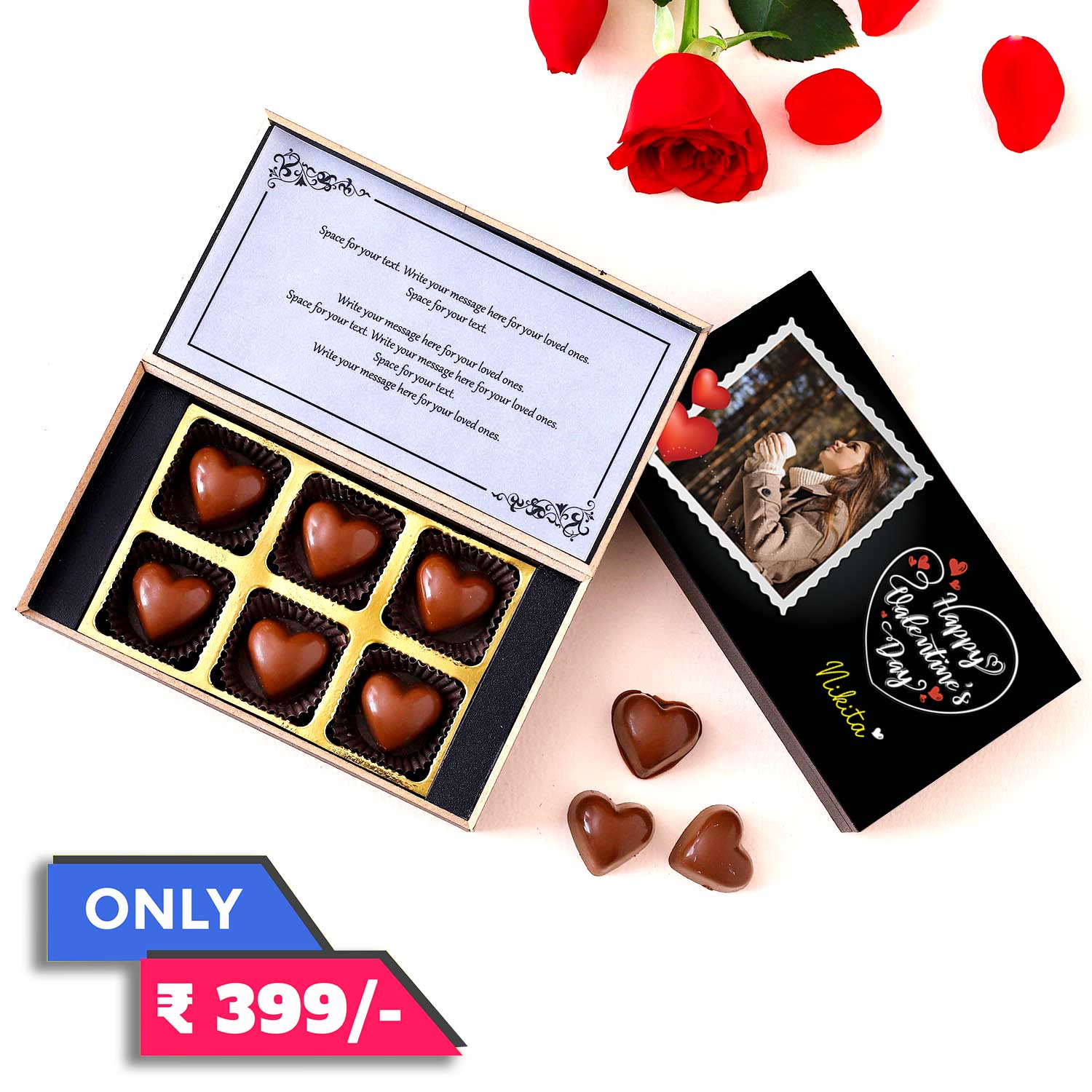 Valentine's Day Theme Personalised Chocolate Box