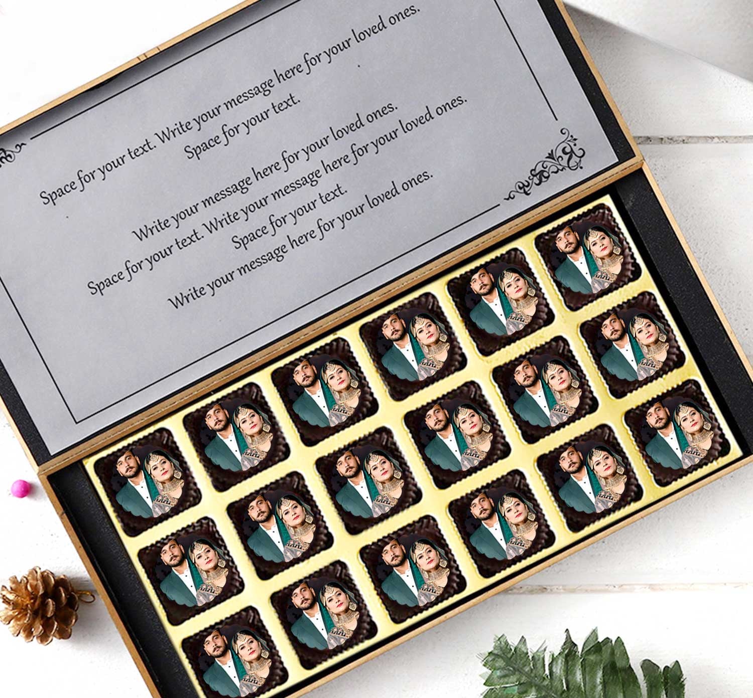Personalized Printed Chocolates Gifts for Wedding Anniversary