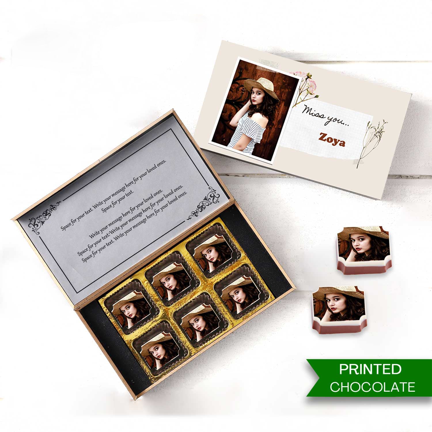 I Miss You Personalised Chocolate Online - Choco ManualART