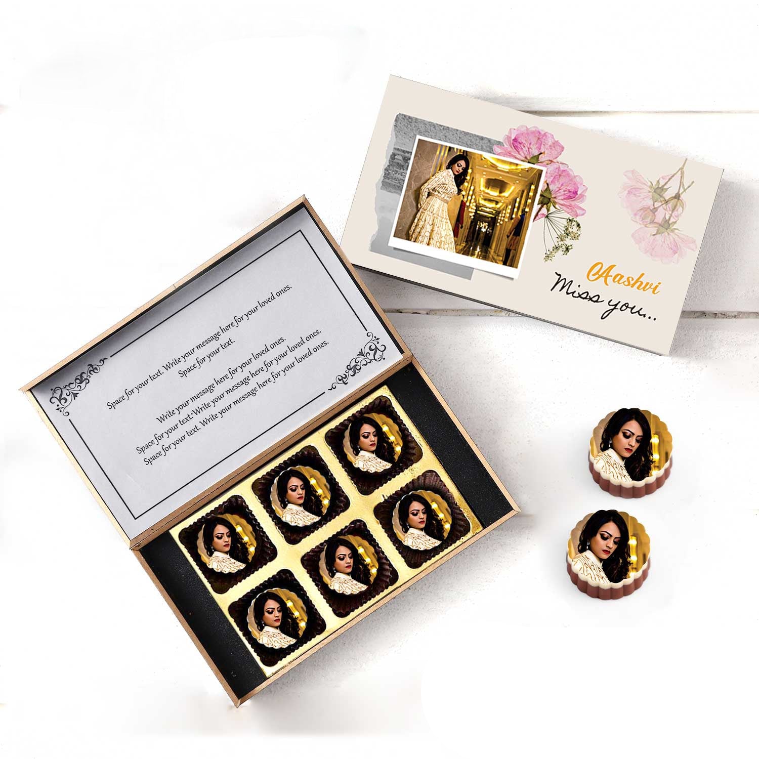 Miss You Printed Chocolate Gifts - Choco ManualART