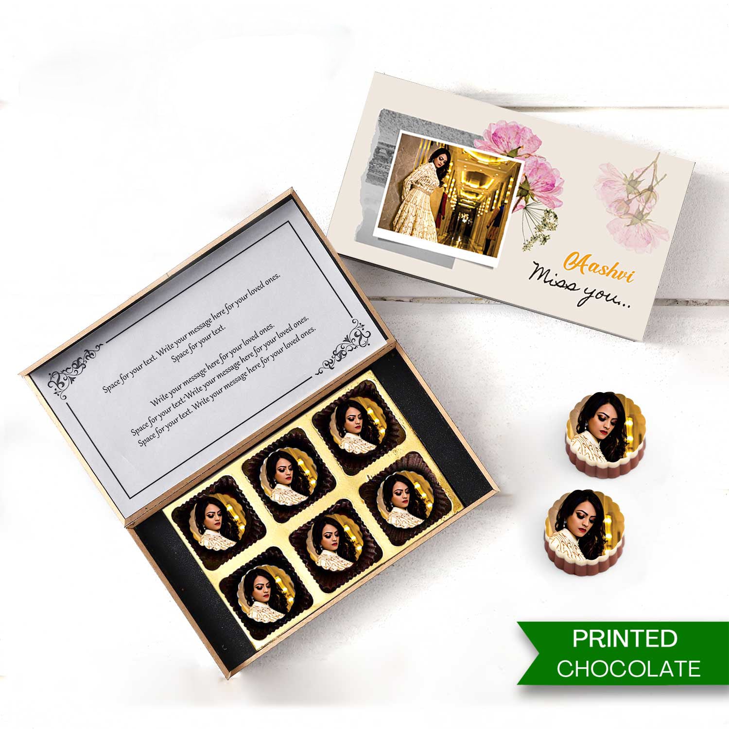 Miss You Printed Chocolate Gifts - Choco ManualART