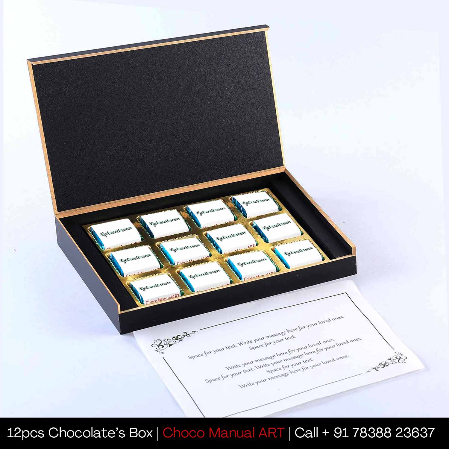 Get Well Soon personalised chocolate wrappers print