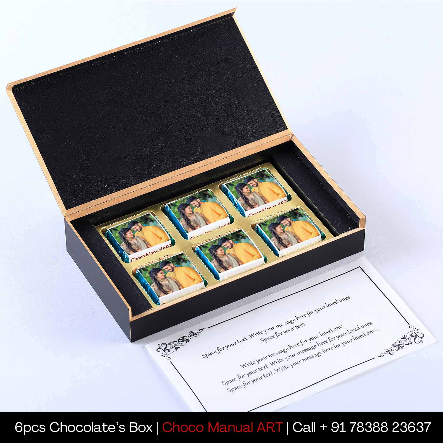 Photo Printed Chocolates with Delicate Design